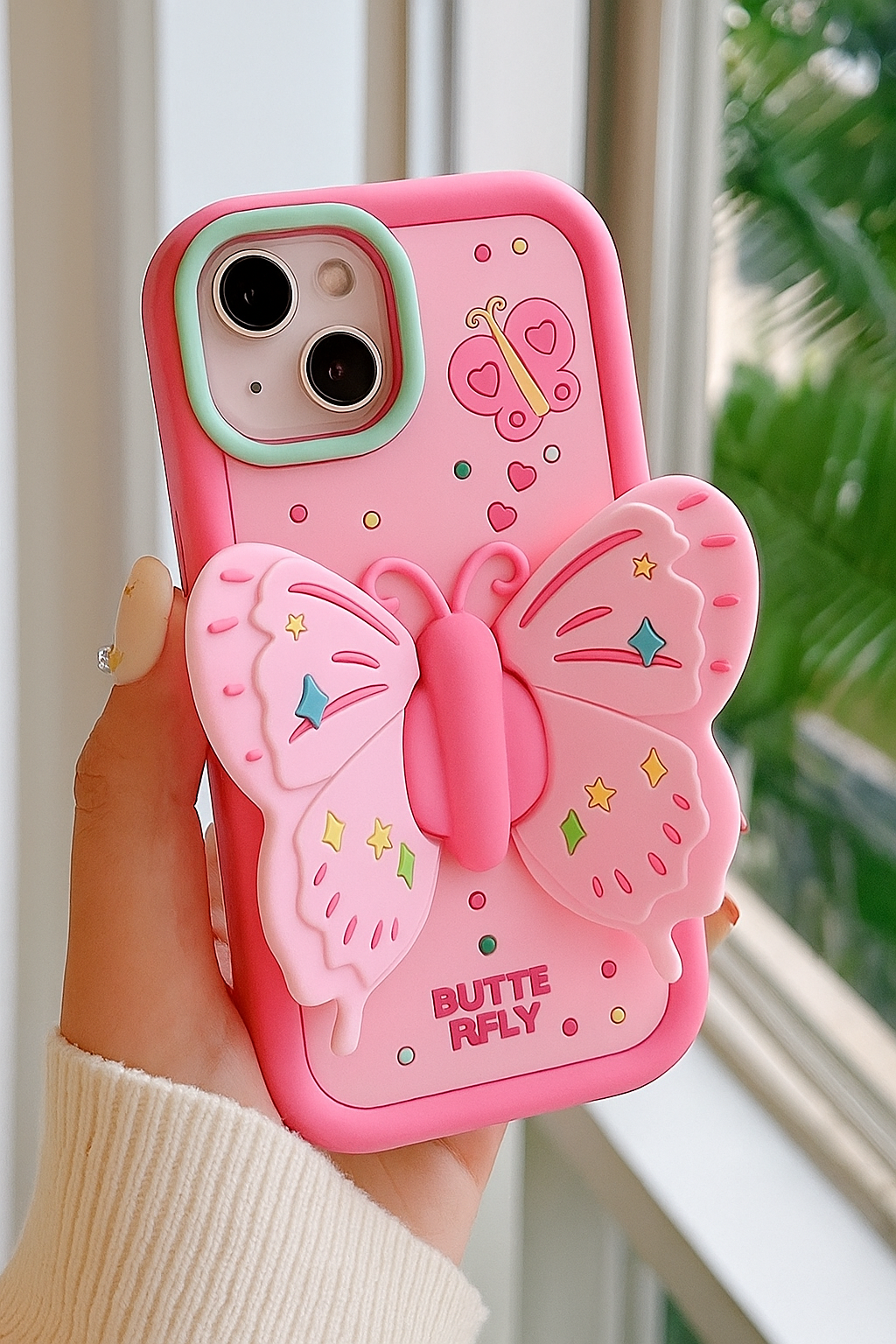 ✨ Case Cover for iPhone – 3D Fun Cartoon Design 🦋