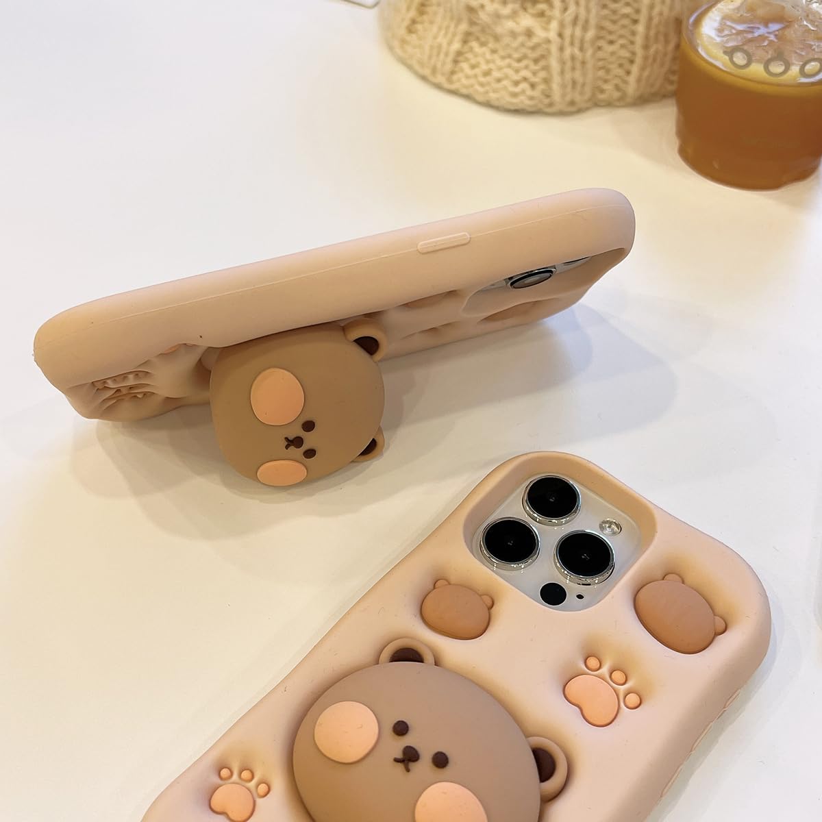 🧸✨ Bear Case Cover for iPhone Pro Max💖📱 -Luxro