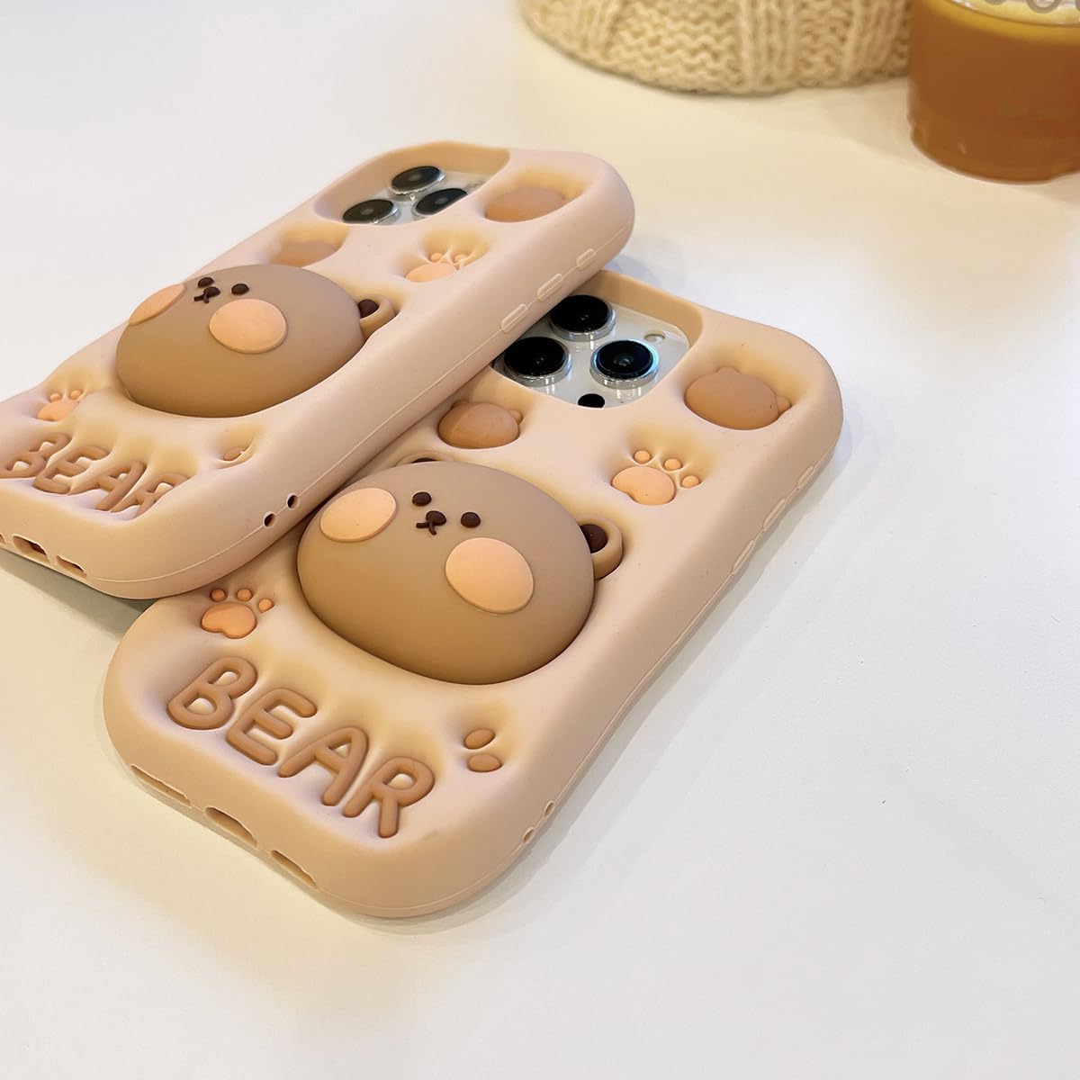 🧸✨ Bear Case Cover for iPhone Pro Max💖📱 -Luxro