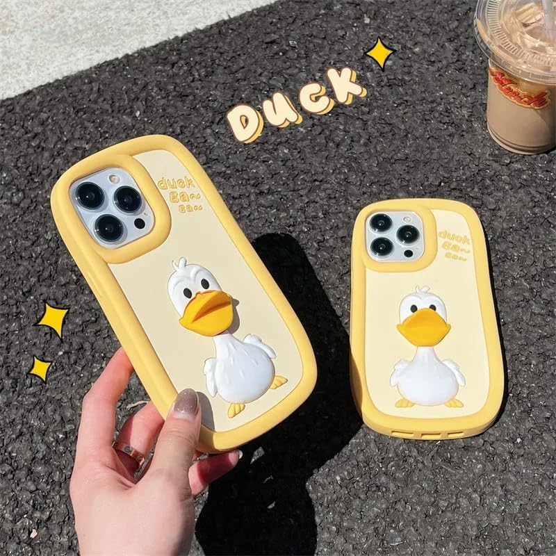 🐥 Cute 3D Duck Case for iPhone Pro Max | Shockproof 💛 -Luxro