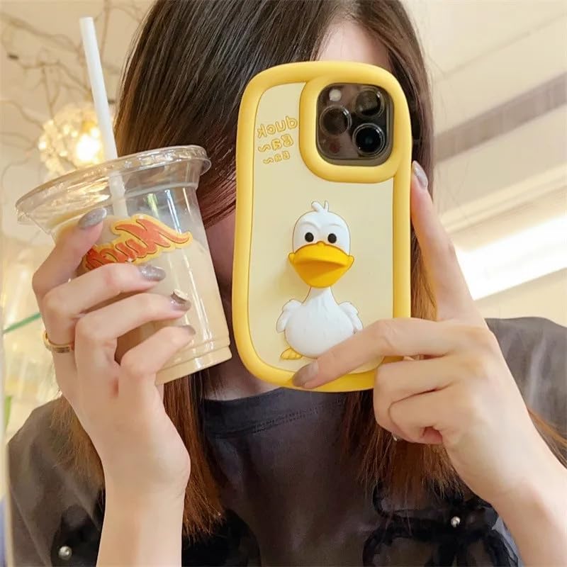 🐥 Cute 3D Duck Case for iPhone Pro Max | Shockproof 💛 -Luxro