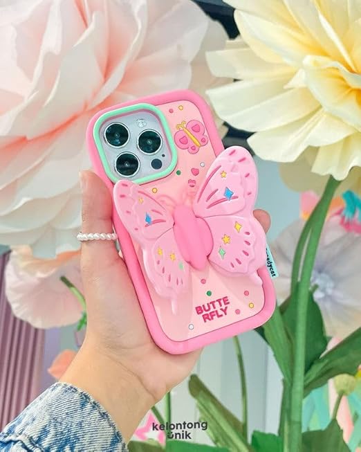 ✨ Case Cover for iPhone – 3D Fun Cartoon Design 🦋