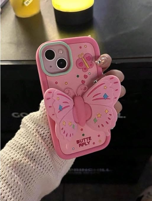 ✨ Case Cover for iPhone – 3D Fun Cartoon Design 🦋