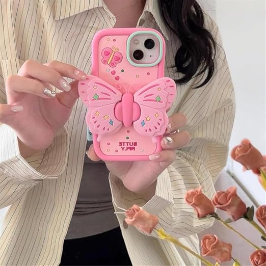 ✨ Case Cover for iPhone – 3D Fun Cartoon Design 🦋