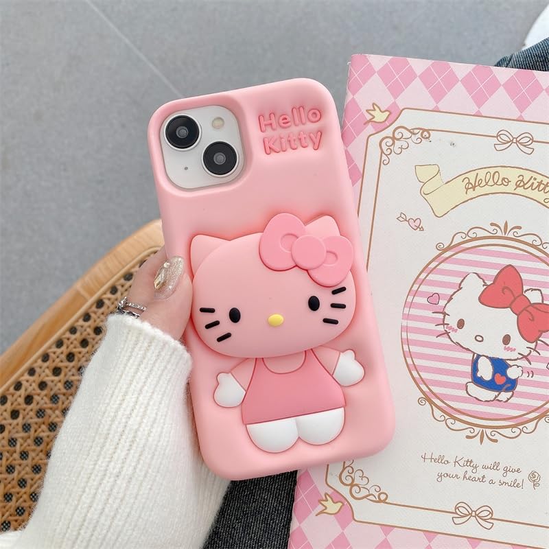 🐱💫 **3D Cute Cat Cartoon Case for iPhone ** 🩷📱 Soft Silicone Full Protective Back Cover 🐾✨ -Luxro