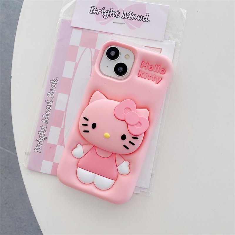 🐱💫 **3D Cute Cat Cartoon Case for iPhone ** 🩷📱 Soft Silicone Full Protective Back Cover 🐾✨ -Luxro