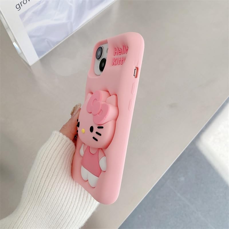 🐱💫 **3D Cute Cat Cartoon Case for iPhone ** 🩷📱 Soft Silicone Full Protective Back Cover 🐾✨ -Luxro