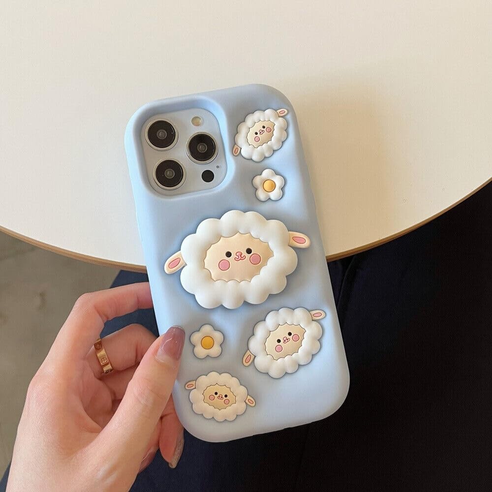 💖"Soft Sheep 3D Cartoon Case for iPhone – Cute & Full Protective Silicone Cover"🛍️📦 -Luxro