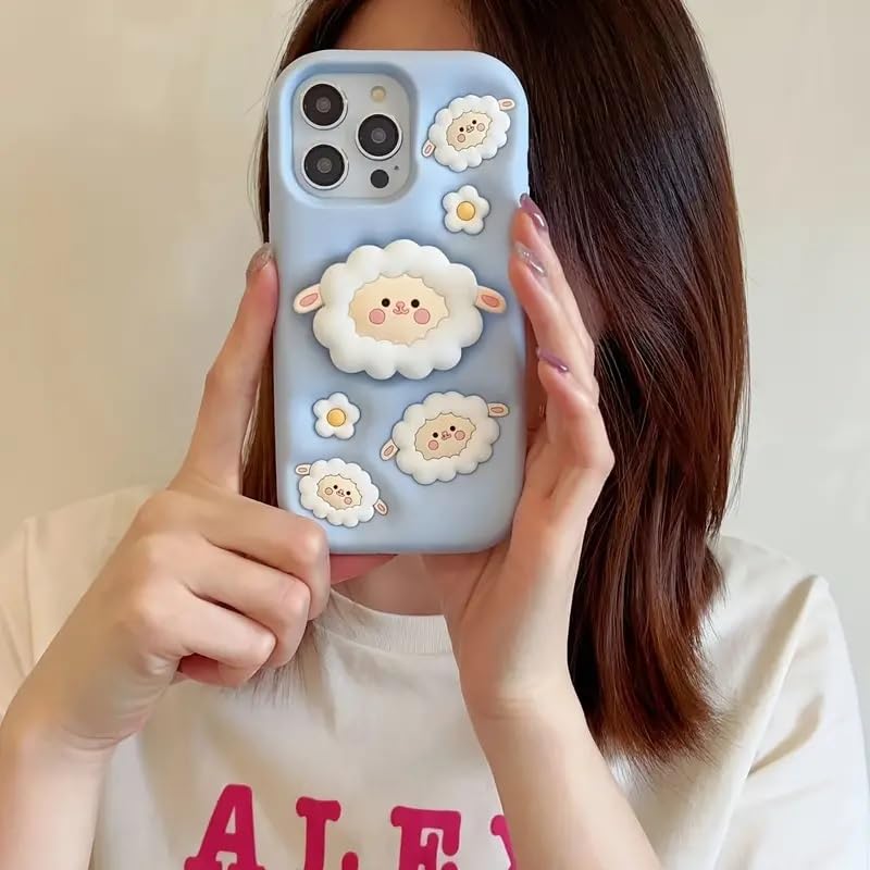 💖"Soft Sheep 3D Cartoon Case for iPhone – Cute & Full Protective Silicone Cover"🛍️📦 -Luxro