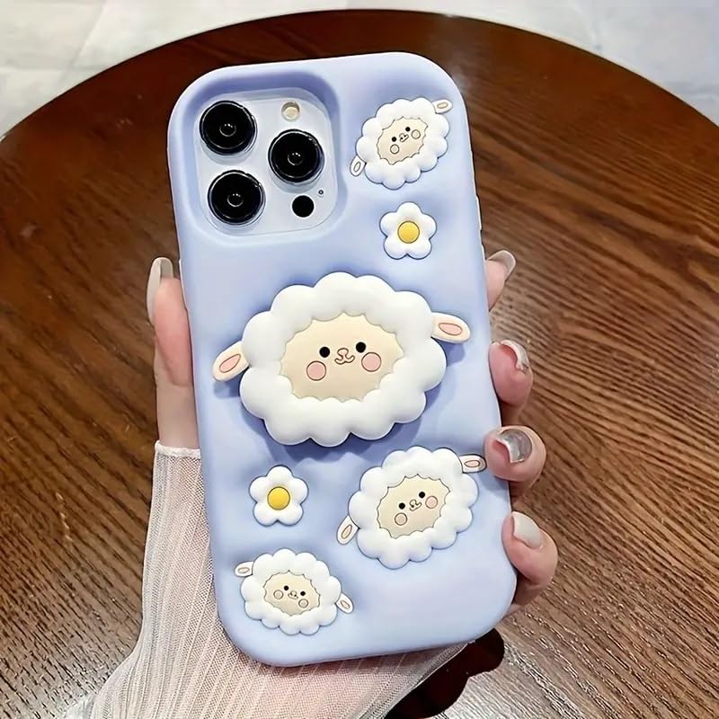 💖"Soft Sheep 3D Cartoon Case for iPhone – Cute & Full Protective Silicone Cover"🛍️📦 -Luxro